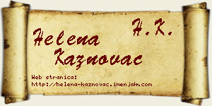 Helena Kaznovac vizit kartica